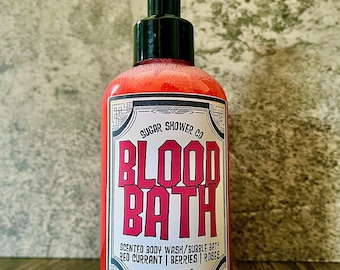 Blood Bath Body Wash – Red Currant, Berry & Rose Scented, Vegan