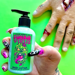 Zombie Virus Hand & Body Pump Lotion - Body Lotion - Hand Lotion - Halloween Lotion - Horror Lotion - Body Cream - Moisturizer