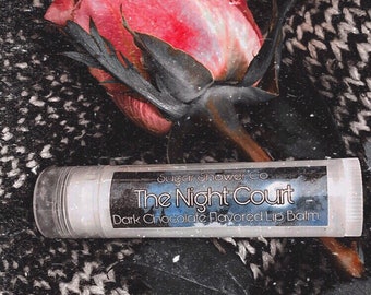The Night Court Lippenbalsam - Geschmackvoller Lippenbalsam mit dunkler Schokolade - Lippenpflege - Hausgemachter Lippenbalsam - Lippenbalsam - Lippenstift - Lippenpflegestift