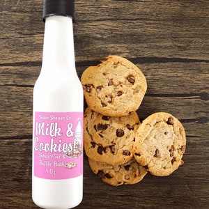 Milk & Cookies Shower Gel - Bubble Bath - Body Wash - Chocolate Chip Scented