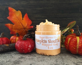 Pumpkin Souffle Whipped Soap – Fluffy Body Wash, Shave Cream (4 oz)