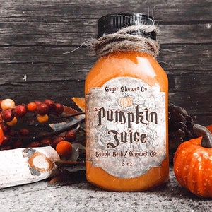 Pumpkin Juice Shower Gel - Bubble Bath - Body Wash - Literary Soap - Fall Soap - Autumn Soap