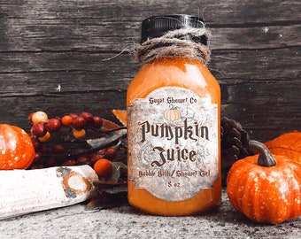 Pumpkin Juice Shower Gel - Bubble Bath - Body Wash - Literary Soap - Fall Soap - Autumn Soap