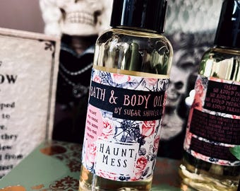 Aceite de baño y cuerpo Haunt Mess: Cuidado de la piel gótico y espeluznante