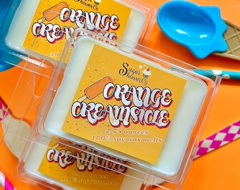 Orange Creamsicle Wax Melts - Wax Clamshell - Wax Warmer - Wax Snaps - Wax Crumbles - Ice Cream Candle