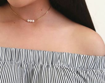 Chokers/18k gold filled Chain choker/beads charm choker/thin choker chain/choker/tiny, dainty, delicate, Minimalist jewelry/gifts for her