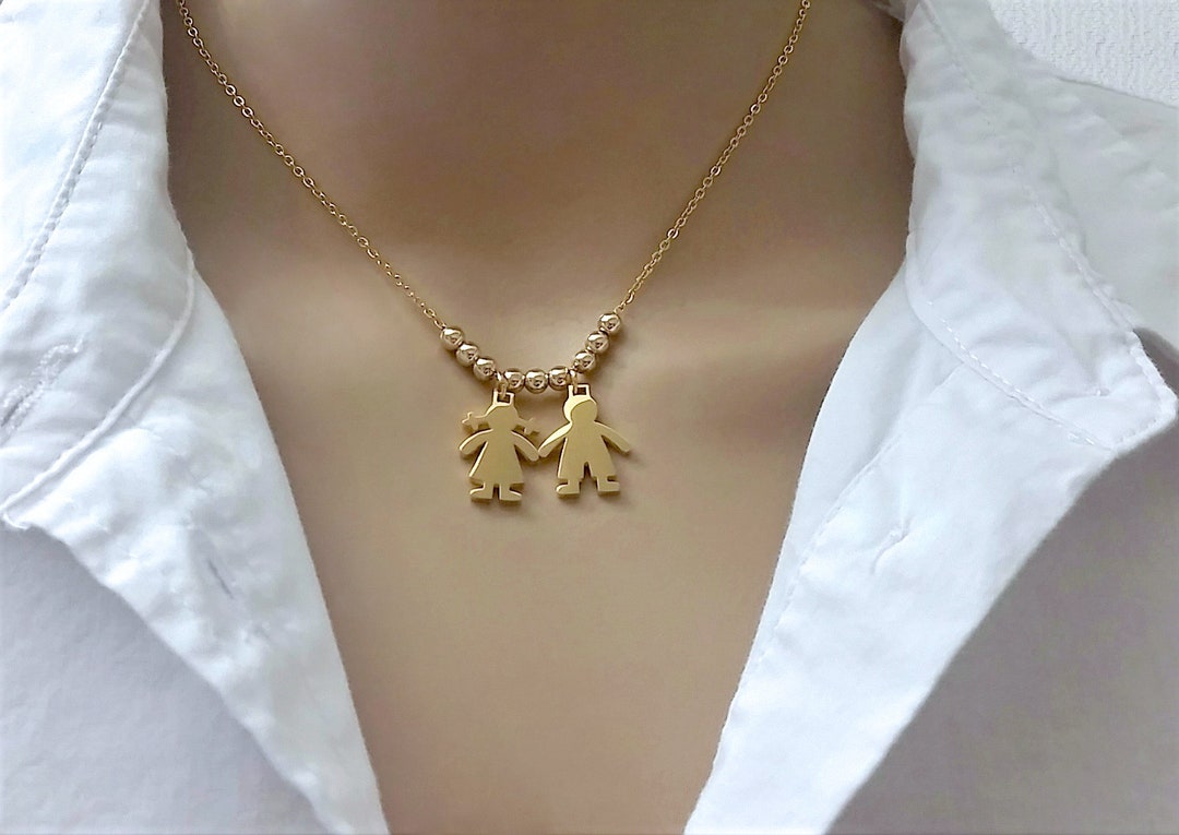 Stainless Steel 14k Gold Platedsilver Family Jewelry Mothers Necklace