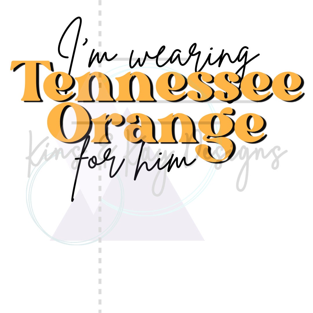 Tennessee orange lyrics svg digital file etsy