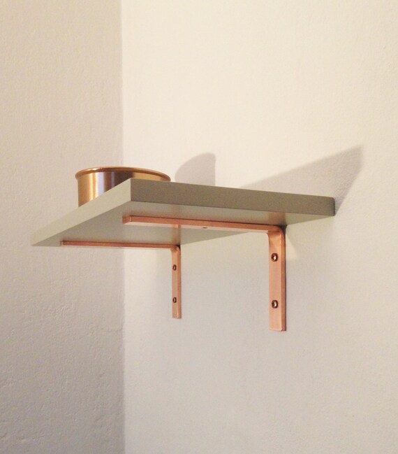 Real copper bracket for wall shelf copper angle Etsy