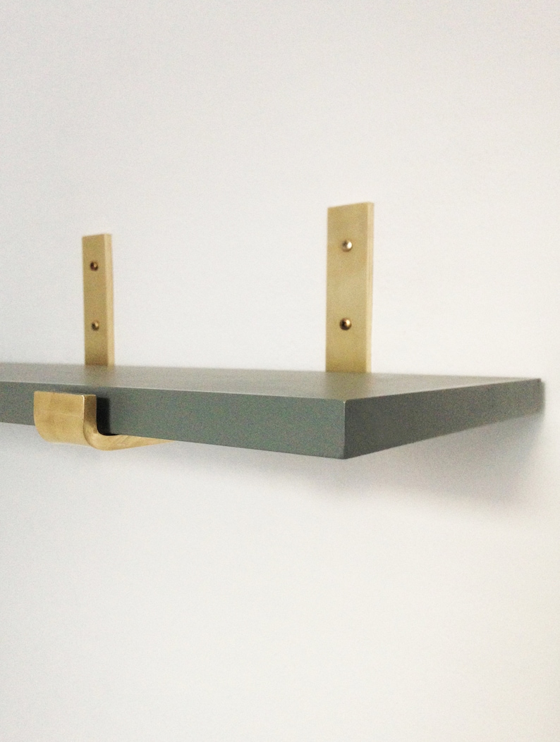 20 cm brass angle brass bracket L form for wall shelf Etsy