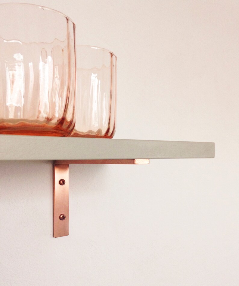 15 cm copper bracket for wall shelf copper angle Etsy