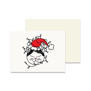 Karta z nadrukiem Santa Bean