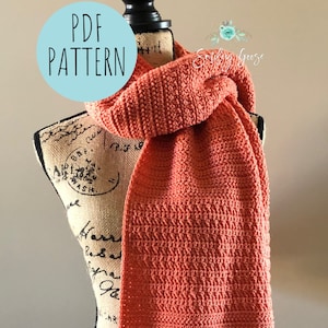 CROCHET SCARF PATTERN: Bram Scarf, Easy Scarf Pattern, Long Crochet Scarf, Easy Crochet Pattern, Blanket Scarf Pattern, Scarf Pattern