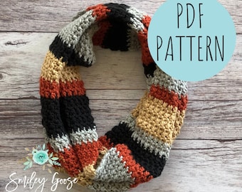 CROCHET SCARF PATTERN: Ava Infinity Scarf, Crochet Infinity Scarf Pattern, Crochet Cowl Pattern, Infinity Scarf, Easy Crochet Pattern