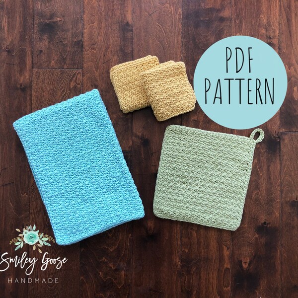 Crochet Washcloth Set Etsy