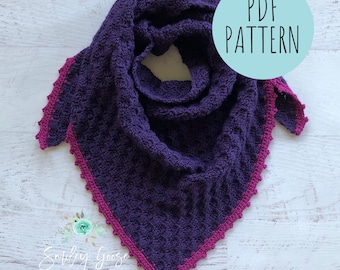 CROCHET SCARF PATTERN: Nova Triangle Scarf, C2C Crochet, C2C Scarf Pattern, Crochet Pattern, Crochet Triangle Scarf Pattern, Crochet Scarf