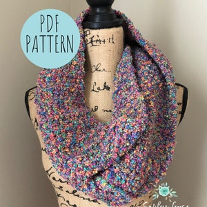 CROCHET SCARF PATTERN: Sasha Infinity Scarf, Crochet Infinity Scarf Pattern, Crochet Cowl Pattern, Infinity Scarf, Easy Crochet Pattern