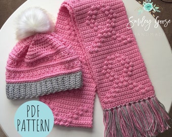 CROCHET SCARF PATTERN: Breast Cancer Awareness Scarf, Breast Cancer Scarf, Breast Cancer Awareness, Easy Crochet Hat and Scarf Pattern