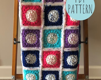 CROCHET BABY BLANKET Pattern: Kaleidoscope Baby Blanket, Crochet Afghan, Baby Blanket Pattern, Crochet Pattern, Baby Afghan Pattern
