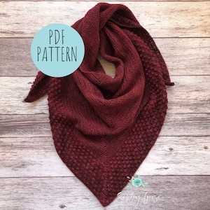 CROCHET SHAWL PATTERN: Wynn Shawl, Triangle Scarf, Crochet Wrap Pattern, Crochet Shawl Pattern, Crochet Scarf, Crochet Pattern