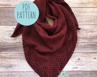 CROCHET SHAWL PATTERN: Wynn Shawl, Triangle Scarf, Crochet Wrap Pattern, Crochet Shawl Pattern, Crochet Scarf, Crochet Pattern