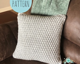 CROCHET PILLOW PATTERN: Henley Pillow, Easy Pillow Pattern, Home Décor, Hygge Home, Crochet Pillow, Throw Pillow, Alpine Stitch