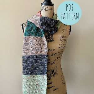 CROCHET SCARF PATTERN: Freya Scarf, Easy Crochet Scarf Pattern, Long Crochet Scarf, Advent Mini Scarf, Easy Crochet Pattern, Scarf Pattern