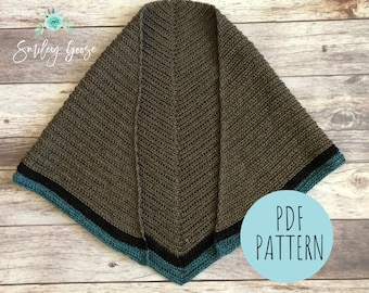 CROCHET SHAWL PATTERN: Claire Inspired Rent Shawl, Claire Inspired Shawl, Claire Shawl Replica, Triangle Scarf, Easy Crochet Pattern