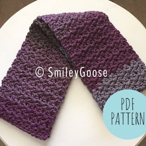 CROCHET SCARF PATTERN: Cordelia Scarf, Easy Crochet Scarf Pattern, Long Crochet Scarf, Easy Crochet Pattern, Super Bulky Scarf Pattern