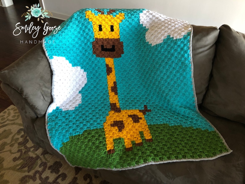 CROCHET BABY BLANKET Pattern Giraffe Baby Blanket C2C Etsy