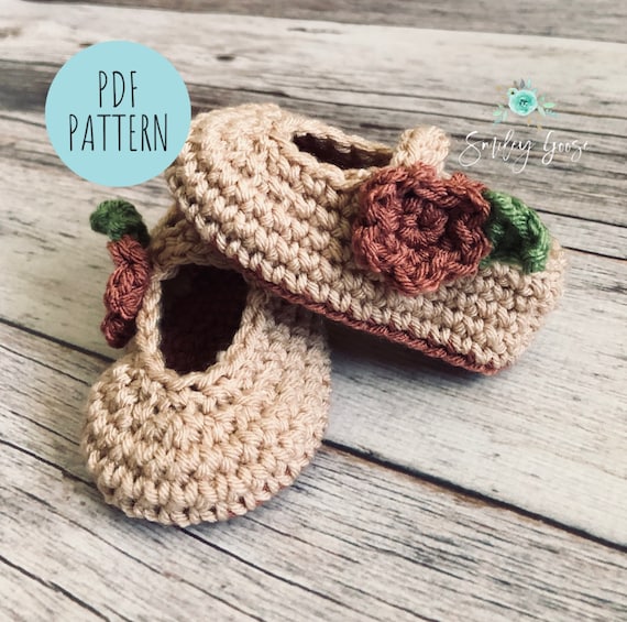 CROCHET BABY BOOTIE Pattern: Harper Baby Booties, Crochet Baby Shoes, Baby Slippers, Crib Shoes, Mary Jane Booties, Crochet Pattern