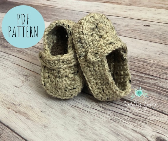 CROCHET BABY BOOTIE Pattern: Sawyer Baby Loafer, Crochet Baby Shoes, Baby Loafers, Baby Slippers, Crib Shoes, Crochet Baby Pattern