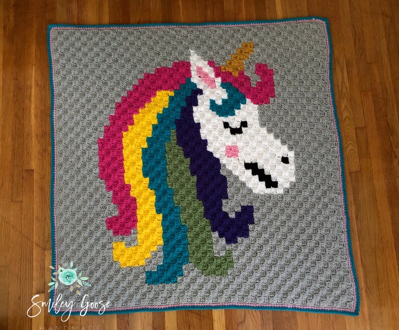 Unicorn Baby Blanket Pattern Crochet Baby Blanket Pattern Etsy