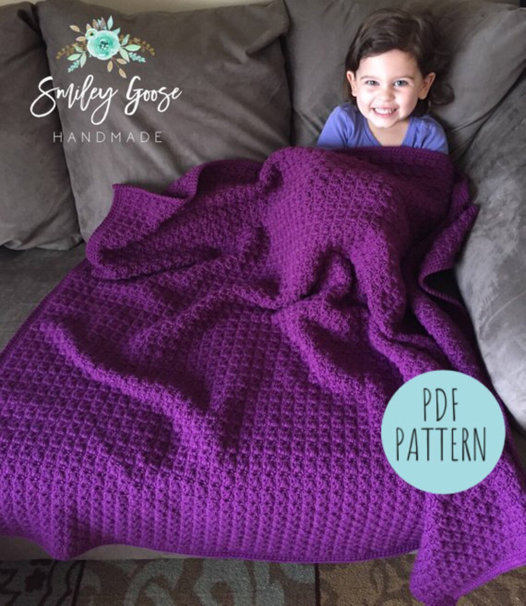 CROCHET BABY BLANKET Pattern Leighton Baby Blanket, Crochet Blanket