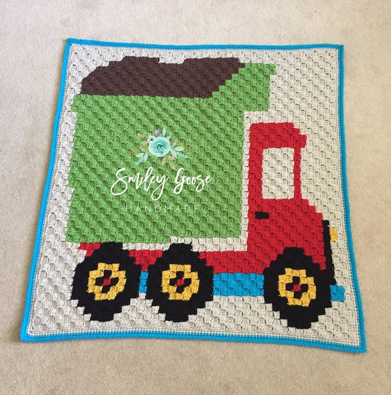Dump Truck Baby Blanket Pattern Crochet Baby Blanket Pattern Etsy