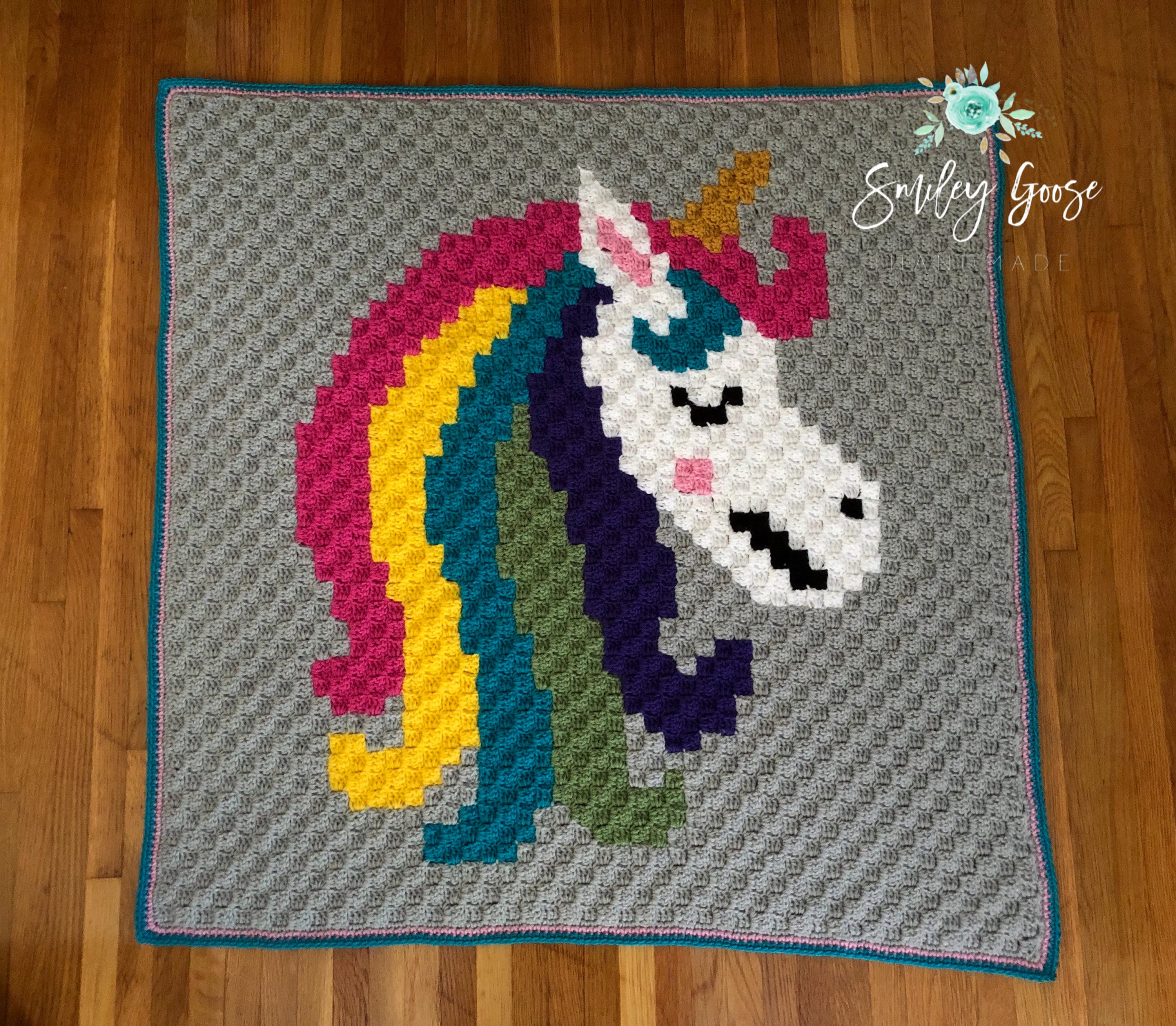 Unicorn Baby Blanket Pattern Crochet Baby Blanket Pattern Etsy