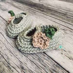 CROCHET BABY BOOTIE Pattern: Harper Baby Booties, Crochet Baby Shoes, Baby Slippers, Crib Shoes, Mary Jane Booties, Crochet Pattern image 5