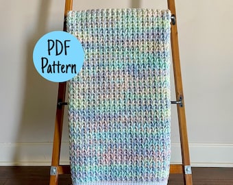 CROCHET BABY BLANKET Pattern: Roscoe Baby Blanket, Crochet Blanket, Baby Blanket Pattern, Crochet Pattern, Baby Afghan Pattern