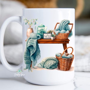 Yarn Coffee Mug, Yarn Mug, Yarn Lover Gift, Yarn Gifts, Crochet Lover Gift, Knit Mug, Gift for Crocheter, Gift for Knitter, Mothers Day Gift