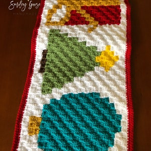 CROCHET TABLE RUNNER Pattern: Christmas Table Runner, C2C Christmas Pattern, Christmas Crochet Pattern, C2C Crochet Pattern image 7