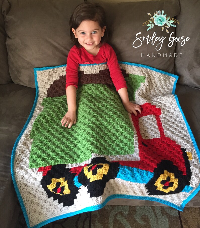 Dump Truck Baby Blanket Pattern Crochet Baby Blanket Pattern Etsy