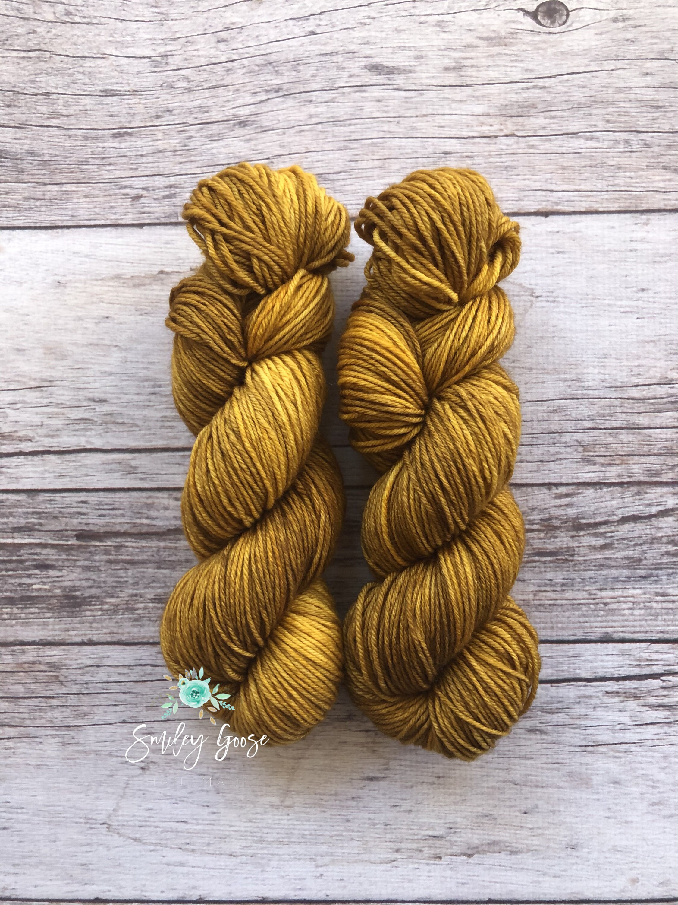 Hand Dyed Yarn Brown Mustard Semi Solid Yarn 100 Superwash Etsy