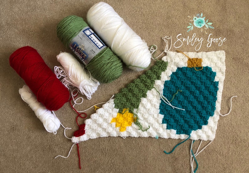CROCHET TABLE RUNNER Pattern: Christmas Table Runner, C2C Christmas Pattern, Christmas Crochet Pattern, C2C Crochet Pattern image 6