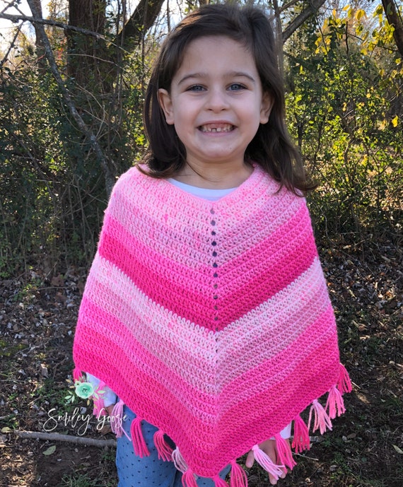 CROCHET PONCHO Poncho Sizes 5T Thru Kids - Etsy