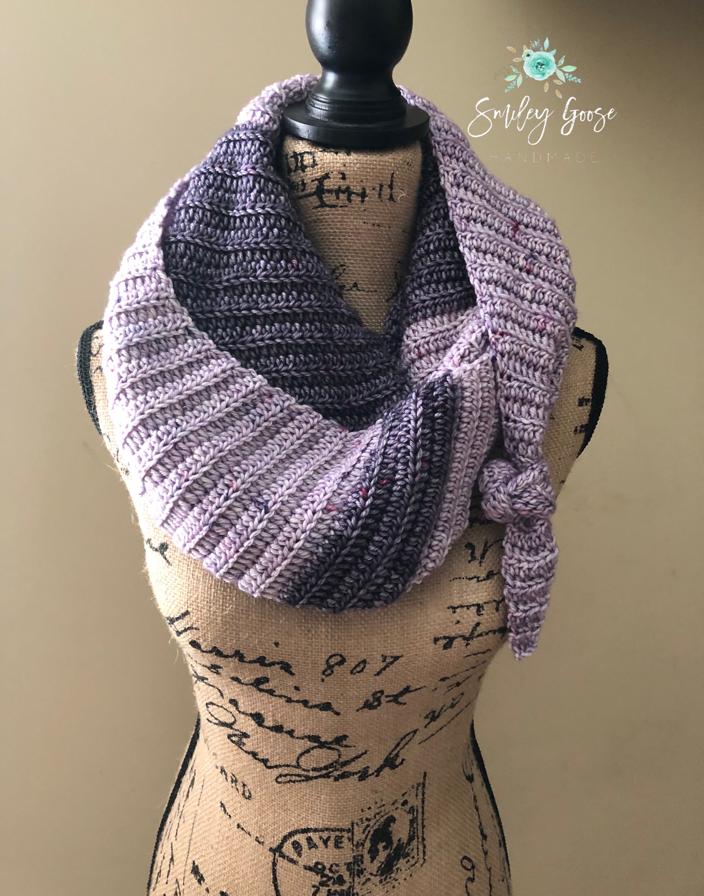 CROCHET SCARF PATTERN: Niko Triangle Scarf Asymmetrical - Etsy