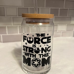 Libbey Coffee Glass | Disney Inspired Beer Can Glass | Star Wars | Mother’s Day | 16oz | 20oz | Handmade Glassware | Perfect Gift