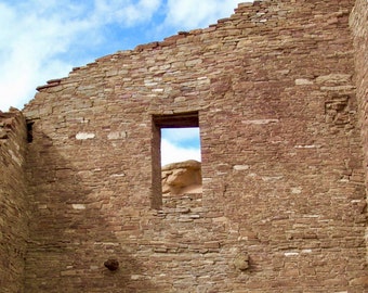 If These Walls Could Talk Photograph Chaco Canyon 12" x 24"