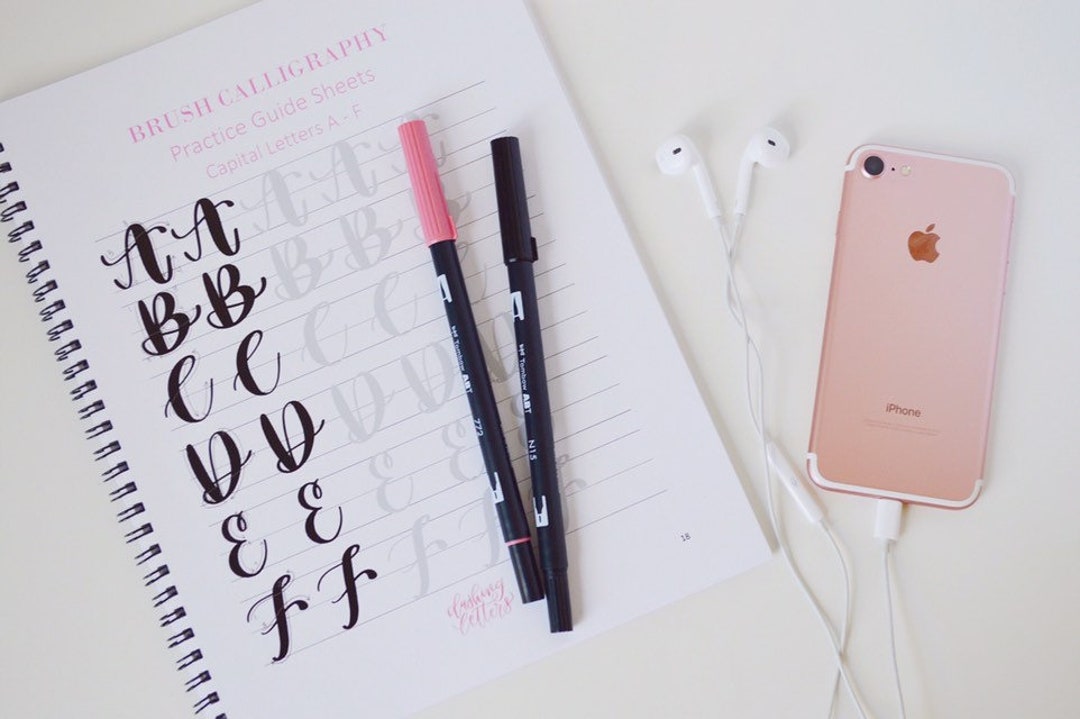 Ebook Brush Lettering Guide Workbook - Etsy