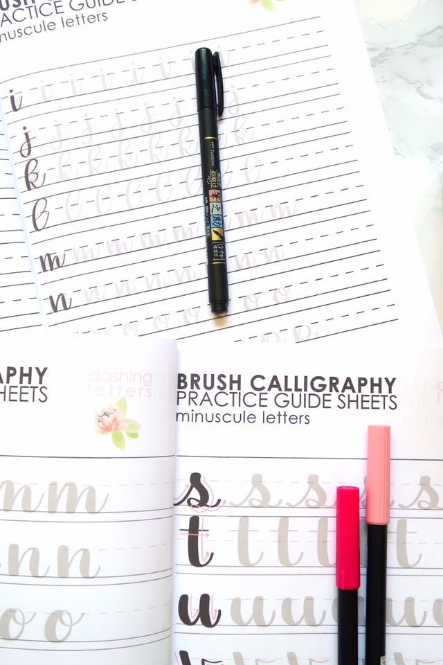 BUNDLE: Beginner's Brush Lettering Workbook | Etsy