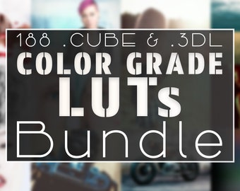 188 3D LUTs Bundle, Color Lookup Table, Color Grading, Video Color, Moody LUTs, Dystopian LUTs, Dramatic LUTs, Download